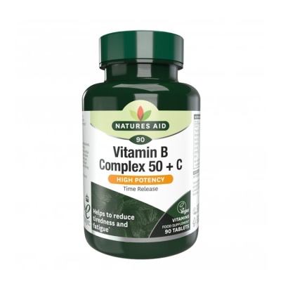 Natures Aid Vitamin B Complex 50 + C 90 Tabs